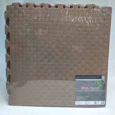 Мягкий пол, коврики-пазлы 50х50x2 см, коричневый Eva Kids