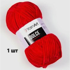 Пряжа YarnArt Dolce Красный (748) 1 моток 100 г/120 м (100% микрополиэстер) ярнарт дольче