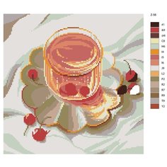 Картина по номерам Z56 "Вишнёвый чай", 80x80 см Brushes Paints