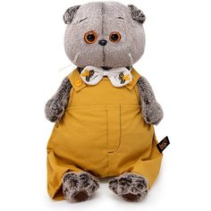 Мягкая игрушка Басик в полукомбинезоне с бантом Basik&Co, 30 см