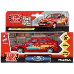 Машина метал LADA Priora хэтчбек спорт 12см открываются двери и багажник Технопарк