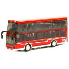 Автобус металлический инерционный свет музыка 20 см. (YD6632A) 1:48 (Цвет: Красный) MSN Toys