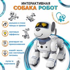Робот Собака , игрушка для мальчика для девочек интерактивная программируемая на пульте управления Martinson