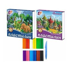 Пластилин 12 цв. Луч "Фантазия" восковой мягкий 210гр. 25С 1523-08 (2/20) Китай