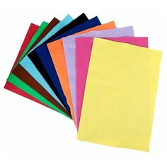 Набор "Фетр", А3, 10 листов, 10 цветов, толщина 1 мм Noname