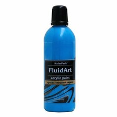 Краска акриловая для техники Флюид Арт, KolerPark, голубой, 80 мл (комплект из 6 шт)