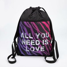 Мешок для обуви, отдел на шнурке, наружный карман, цвет чёрный Нет бренда