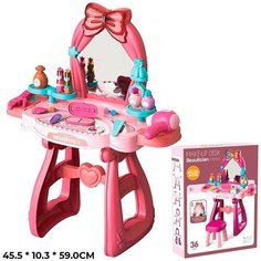 Игровой набор 2036445 Столик с зеркалом, свет, звук, аксесс, в кор. Китайская игрушка1