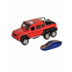 Машинка обычная Mercedes-Benz G55, световые и звуковые эффекты, брелок, инерция, красная, 1 шт. Sweet Home
