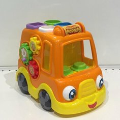 Игрушка машинка с вращением глазок - развивающий центр моторики для малышей (оранжевая) - 25 см Cavallino