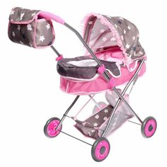 Коляска для кукол «Сладкий зайчик» универсальная, с корзиной и сумкой Happy Valley