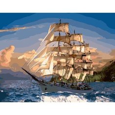 Картина по номерам Парусный корабль 40х50 см АртТойс
