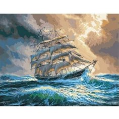 Картина по номерам Парусная шхуна 40х50 см АртТойс
