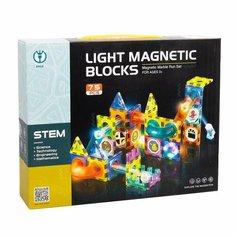 Светящийся магнитный конструктор STEM №2301 75 деталей 224218