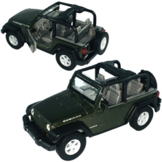 Машинка Welly Jeep Wrangler Rubicon 1:38 темно-зеленый 42371