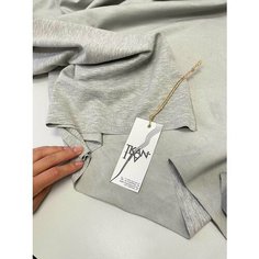 Ткань Двойной меланжевый трикотаж с алькантарой, 1 м. Noname