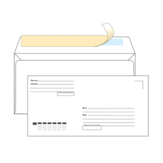 Конверт Ecopost Е65 80 г/кв. м Куда-Кому белый стрип (1000 штук в упаковке), 869266