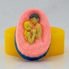 Силиконовая форма для мыла Пара "Love", для свечей, гипса 1шт 7 х 5 х 2 см Нет бренда