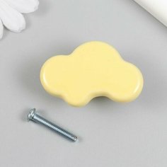 Ручка для шкатулки керамика, металл Машинка жёлтая 3,2х4,8х2,2 см Китай