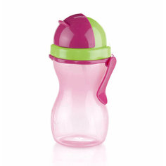 Детская бутылочка с трубочкой BAMBINI 300 мл, розовый Tescoma