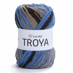 Пряжа YARNART Troya YarnArt, беж/т. гол/корич - 2119, 22% шерсть, 78% акрил, 5 мотков, 100 г, 250 м.