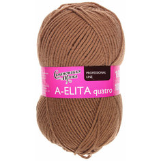 Пряжа Семеновская A-elita quatro (Аэлита кватро) бежевый (16), 50%шерсть/50%акрил, 190м, 100г, 2шт