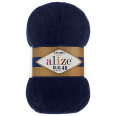 Пряжа Alize Angora Real 40 темно-синий (58), 60%акрил/40%шерсть, 430м, 100г, 3шт
