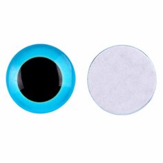 Глаза на клеевой основе, набор 10 шт, размер 1 шт. — 16 мм, цвет голубой ТероПром