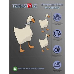 Термонаклейка на одежду/Термопринт TechStyle/DTF наклейка для одежды Гусь с ножом Нет бренда