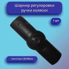 Шарнир регулирования ручки коляски овал-овал 20/30мм Нет бренда