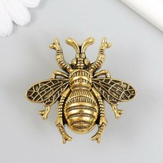 Ручка для шкатулки металл "Пчела" состаренное золото 5,6х5,9х2,9 см