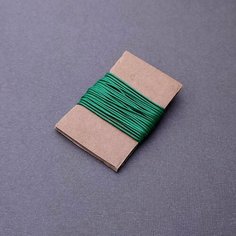 Шнур вощеный для плетения, нить для рукоделия, шнур вощеный для плетения браслетов, украшений, Шамбала 1 мм зеленый 3 м Нет бренда