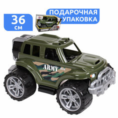 Игрушечная машинка военный автомобиль 36 см технок внедорожник в подарочной упаковке / машинки игрушки для малышей / подарок на 23 февраля