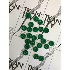 Пуговица пластиковая четырехпрокольная, 1 шт. Noname