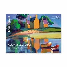 Альбом для рисования с бумагой для акварели на клею "Art Spirit", А4, 20 листов Россия