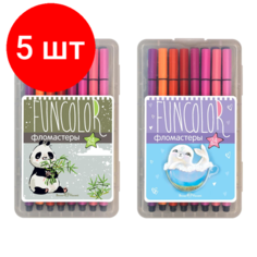 Комплект 5 наб, Фломастеры 24цв, FUNCOLOR 32-0050 Bruno Visconti