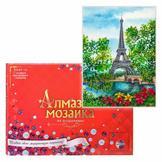 Алмазная мозаика 30х40 "Весенний Париж" с подр, с полн. заполн. (28 цв.) (клас.) Рыжий кот
