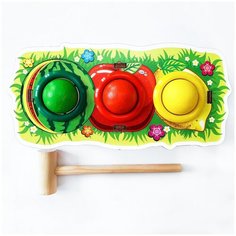 Стучалка-сортер "Фрукты", с молотком Нет бренда