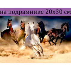 Алмазная мозаика на подрамнике 20х30 Лошади конь, алмазная живопись 30х20, 30*20, Наборы с круглыми стразами полная выкладка Стиль для Дома