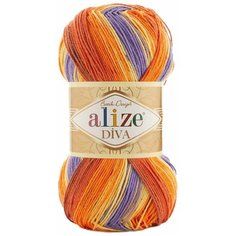 Пряжа Alize Diva Batik (Дива Батик) 7398 100% микрофибра 100г 350м 5шт