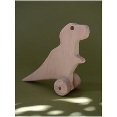 Игрушка деревянная каталка тиранозавр Рекс KAZA
