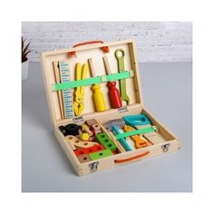 Развивающая игра Набор плотника + конструктор в чемоданчике 7?30?23 см, 33 элемента 4725915 . AI BAO ER