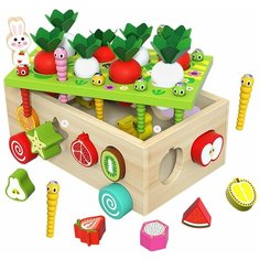 Деревянная игрушка-сортер Грядка S+S Toys