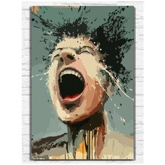 Картина по номерам на холсте Крик души (эмоции, экспрессия) - 9065 В 60x40