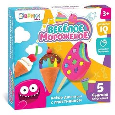 Игровой набор для лепки "Веселое мороженое", 5 брусков пластилина, аксессуары./В упаковке шт: 1 ЭВРИКИ