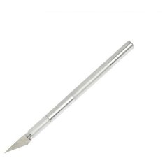 Нож макетный тундра, алюминиевая ручка, перьевое лезвие (5 доп. лезвий)./В упаковке шт: 1