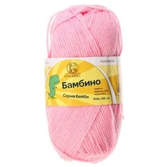 Пряжа Камтекс Бамбино, 35 % мериносовая шерсть, 65 % акрил, 50 г, 150 м, 1 шт., 056 розовый