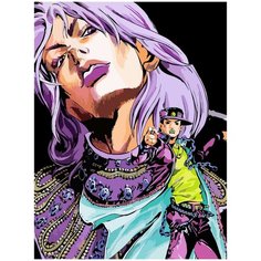 Картина по номерам на холсте аниме jojo джоджо - 2376 30X40