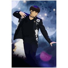 Картина по номерам на холсте bts jong kook джонгук - 1956 40X60