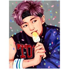 Картина по номерам на холсте kpop bts Namjoon Ким Намджун - 2308 30X40